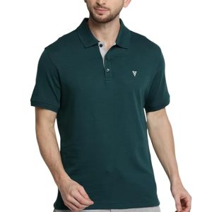 Men's Cotton Regular Fit Athleisure Ultra Soft Polo T-Shirt - Short Sleeve, Textured